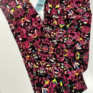 New Old Stock‎ LuLaRoe Black Printed Leggings Size TC